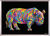Quadro "Rinoceronte", versione con cornice color rosa