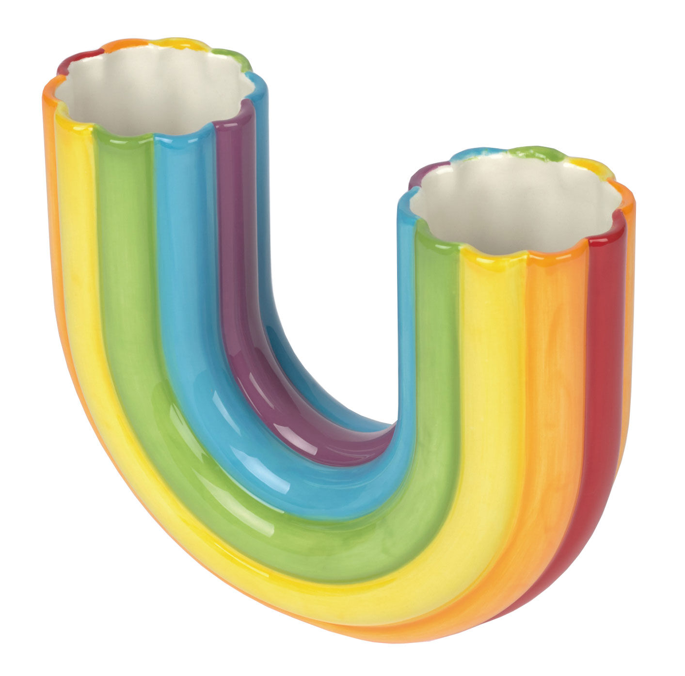 Vase en céramique "Colour Stripes" (rayures de couleur)