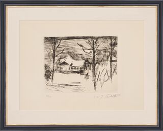 Picture "Winter at Lake Walchen (Hotel Fischer am See)" (1924)