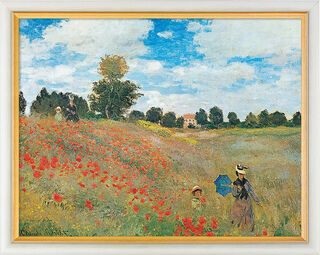 Picture "Les coquelicots à Argenteuil (Poppy Field near Argenteuil)" (1873), framed by Claude Monet