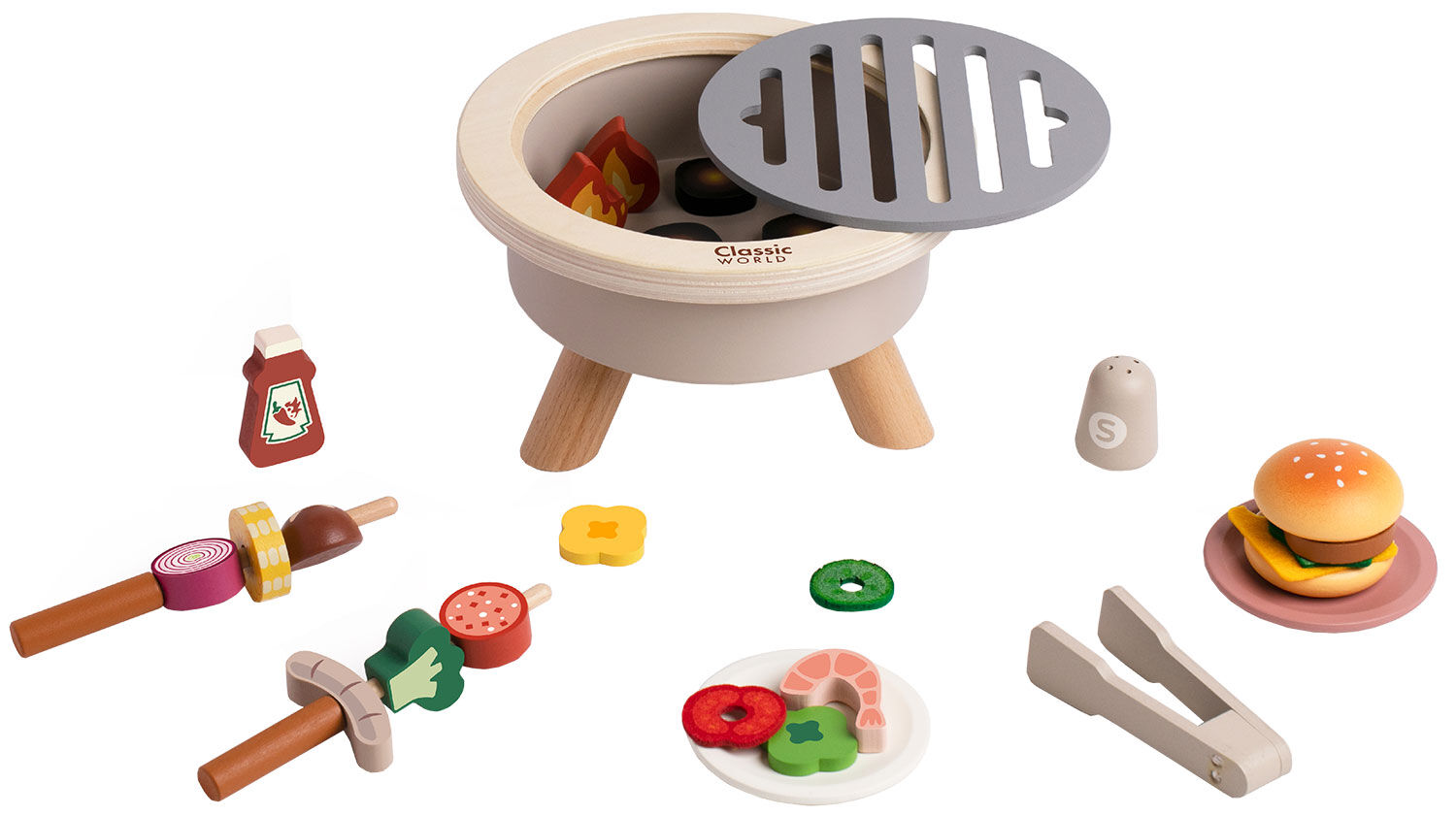 Giocattolo in legno "Barbecue Set" (30 pezzi, per bambini a partire dai 2 anni) di Kid's Concept