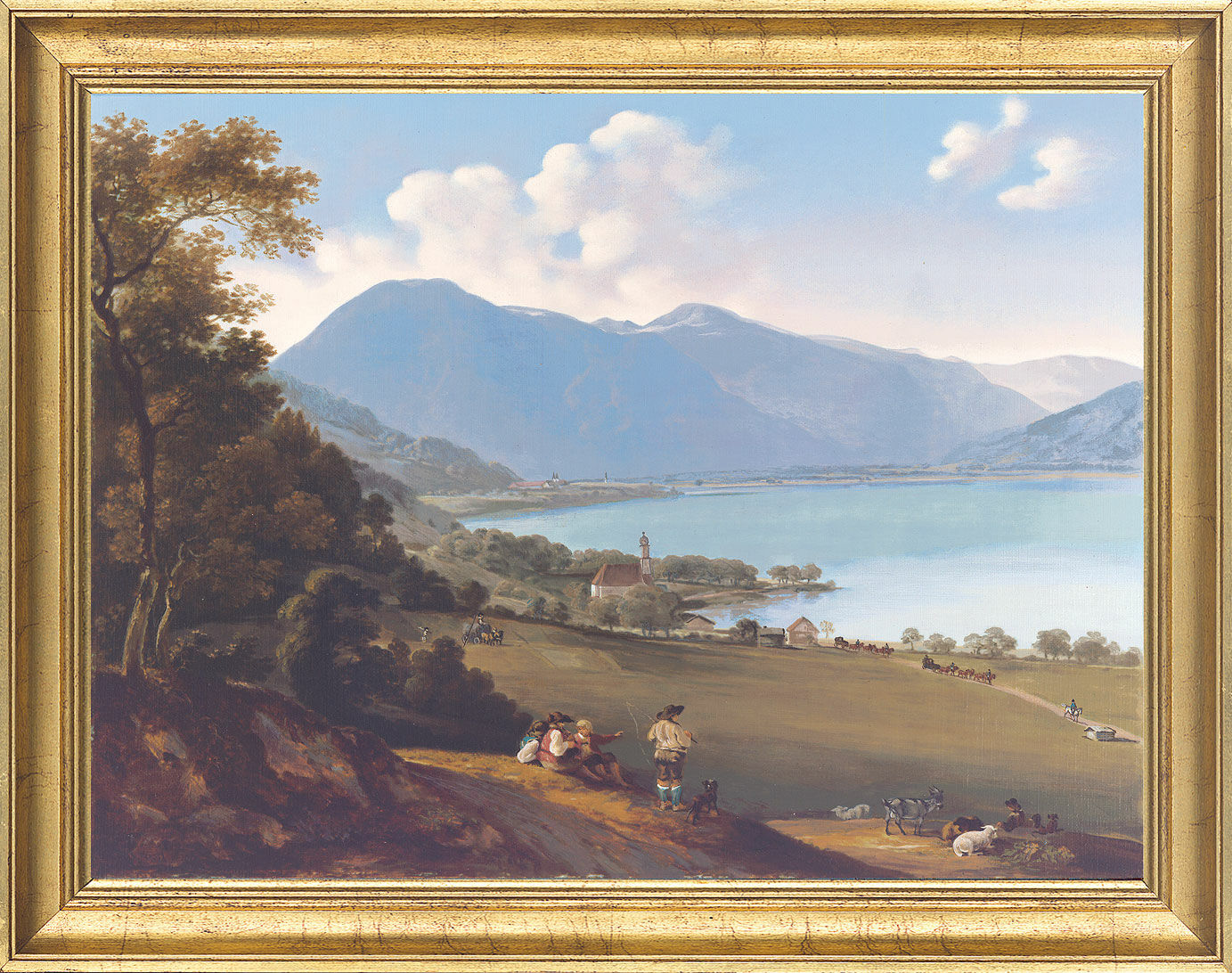 Picture "The Tegernsee", framed by Georg von Dillis