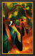 Schilderij "Zonnig pad" (1913), ingelijst van August Macke
