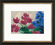 Quadro "Ciclamini e iris" (1952/55), versione con cornice nera e dorata di Emil Nolde