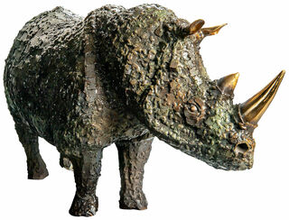 Sculpture "Rhino" (2021), bronze by Hüseyin Arda