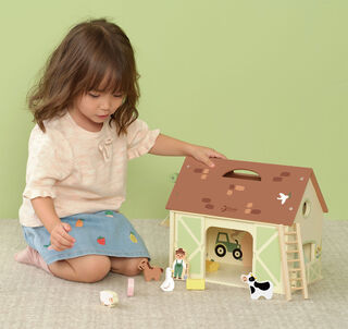 Holzspielzeug-Set "Bauernhof Vintage" (17-teilig, für Kinder ab 3 Jahren) von Kid's Concept