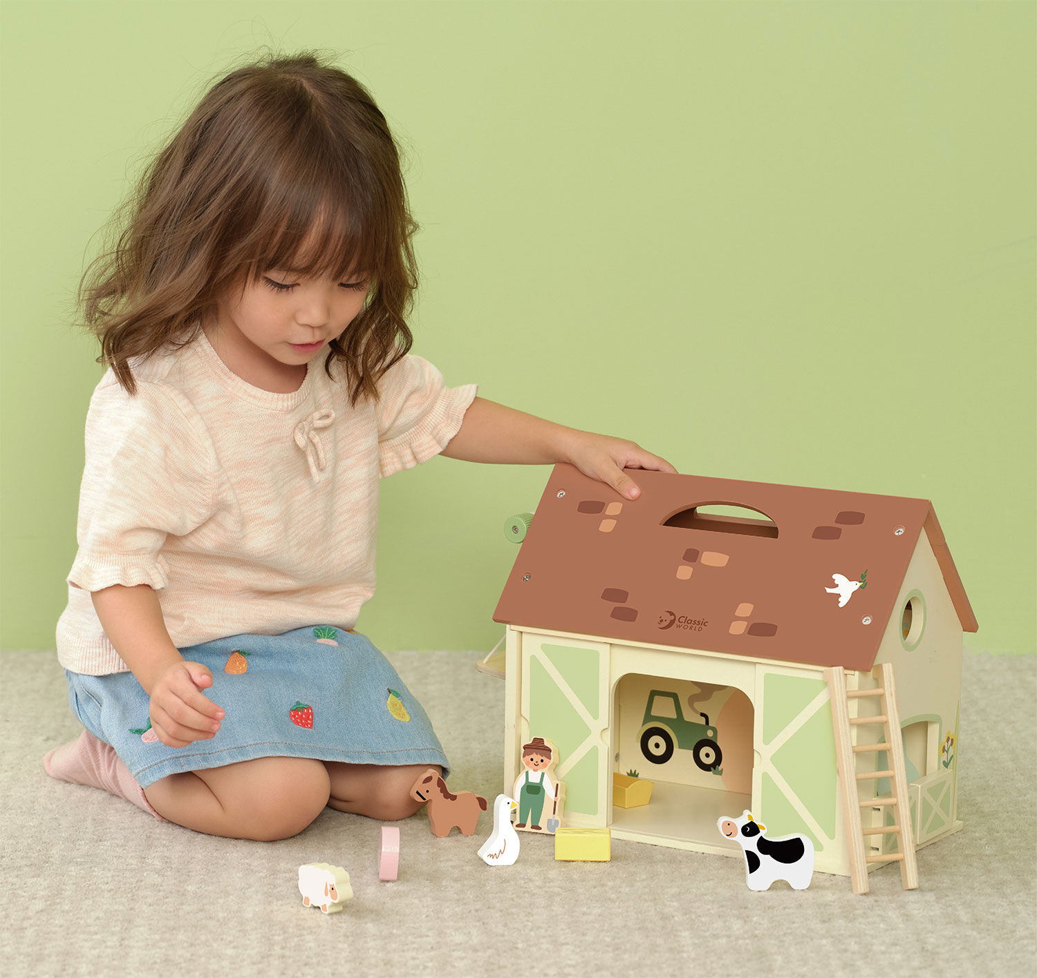 Holzspielzeug-Set "Bauernhof Vintage" (17-teilig, für Kinder ab 3 Jahren) von Kid's Concept