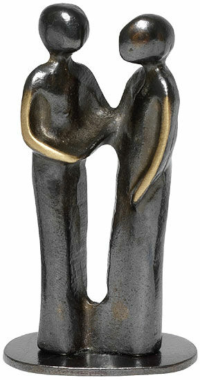 Sculpture "Thank you", bronze by Kerstin Stark