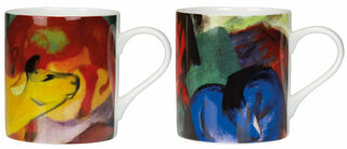 Set of 2 mugs "Blue Rider", porcelain by Franz Marc