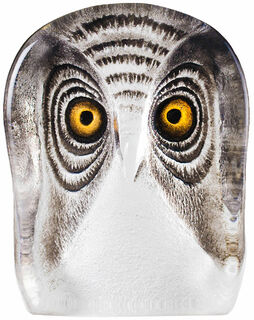 Glass object "Owl", small version by Mats Jonasson