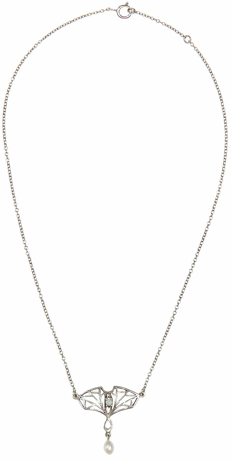 Collier Art Nouveau "Bernardette" avec perle