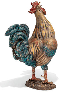 Garden sculpture "Rooster", bronze