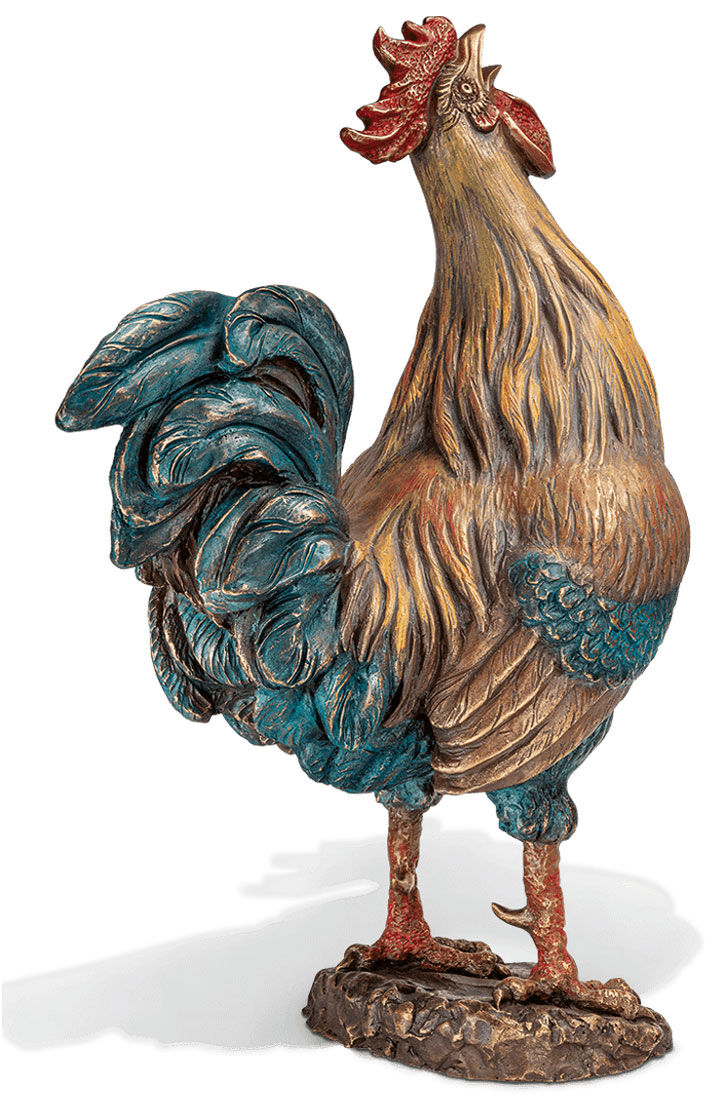 Garden sculpture "Rooster", bronze