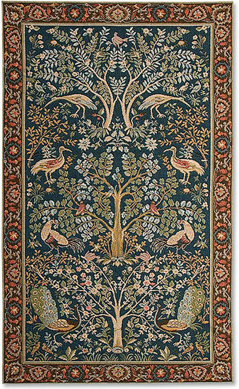 Tapestry "Trees and Blue Birds" - after Wiliam Morris