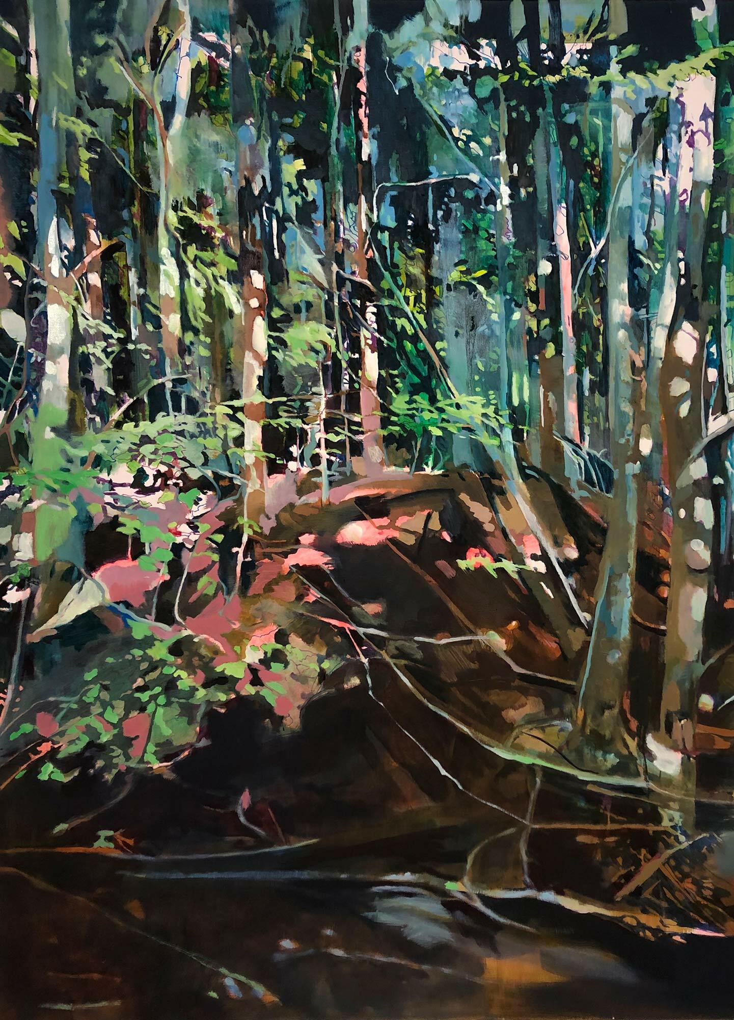 Tableau "Jeune forêt" (2020) (Pièce unique) von Gisela Krohn