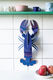 3D wall object "Lapis Blue Lobster" made of recycled cardboard, DIY by studio ROOF