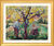 Bild "Apfelbaum" (1921) - aus "Jahreszeiten-Zyklus", Version goldfarben gerahmt