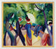 Bild "Promenade" (1913), gerahmt von August Macke