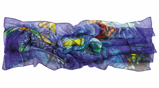 Silk scarf "The Creation of the World"