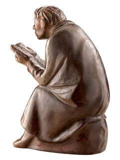 Scultura "Il lettore di libri" (1936), riduzione in bronzo di Ernst Barlach