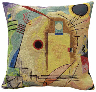 Cushion Cover "Jaune-Rouge-Bleu Extrait 2" by Wassily Kandinsky