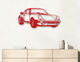 Escultura mural «Porsche Turbo Red» (2022) de Jan M. Petersen