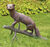 Scultura da giardino "Martora su un tronco d'albero", bronzo