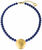 Collier "Disque solaire" avec perles de lapis-lazuli