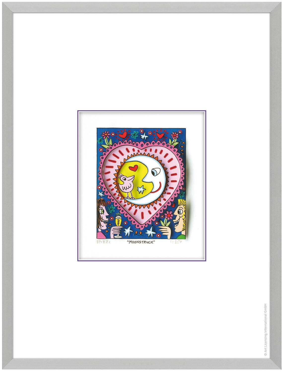 3D Picture "Moonstruck", framed by James Rizzi