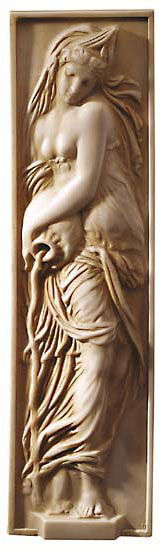 Relief "Wasserträgerin (gießend)"