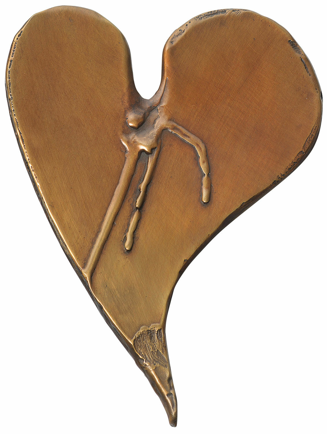 Objet en bronze "Coeur avec larmes" von Bruno Bruni