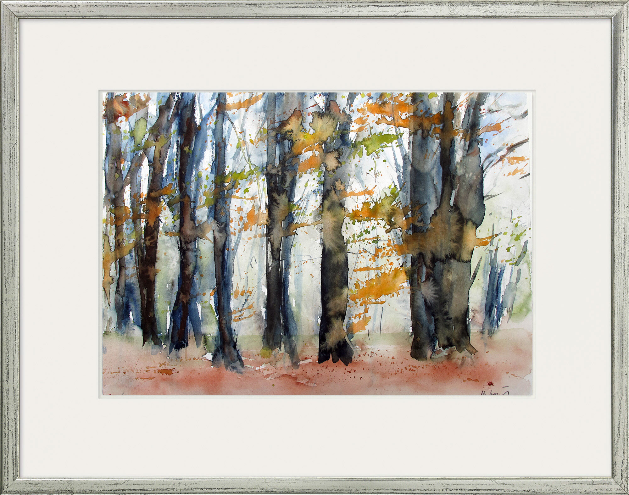 Tableau "Forêt d'automne" (2022) (Pièce unique) von Hans-Jürgen Gaudeck