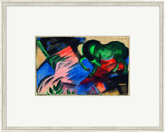 Picture "Green Horse" (1912), framed by Franz Marc