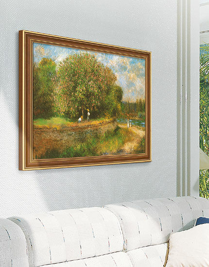 Picture "Blossoming Chestnut Tree" (1881), framed by Auguste Renoir