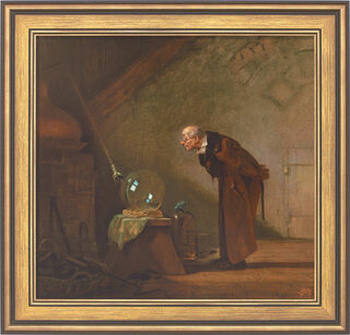 Bild "Der Alchimist" (1860), gerahmt