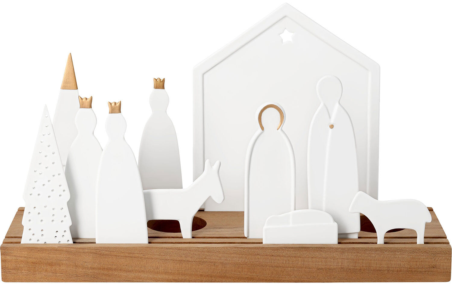 Tealight holder "Christmas Story" (12 pieces, without candles)