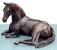 Hesteskulptur Araberhoppe "Arabien Mare", bronze