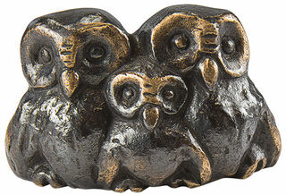 Sculpture "Owl Family", bronze