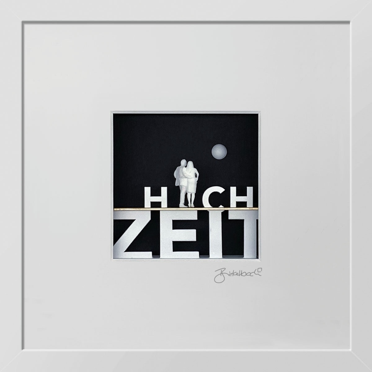 3D-schilderij: "Gefeliciteerd met je huwelijk" van Ralf Birkelbach