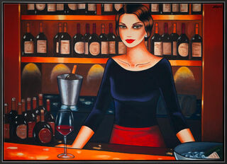 Picture "Red Wine Dreams" (2021) (Original / Unique piece), framed by Ekaterina Moré