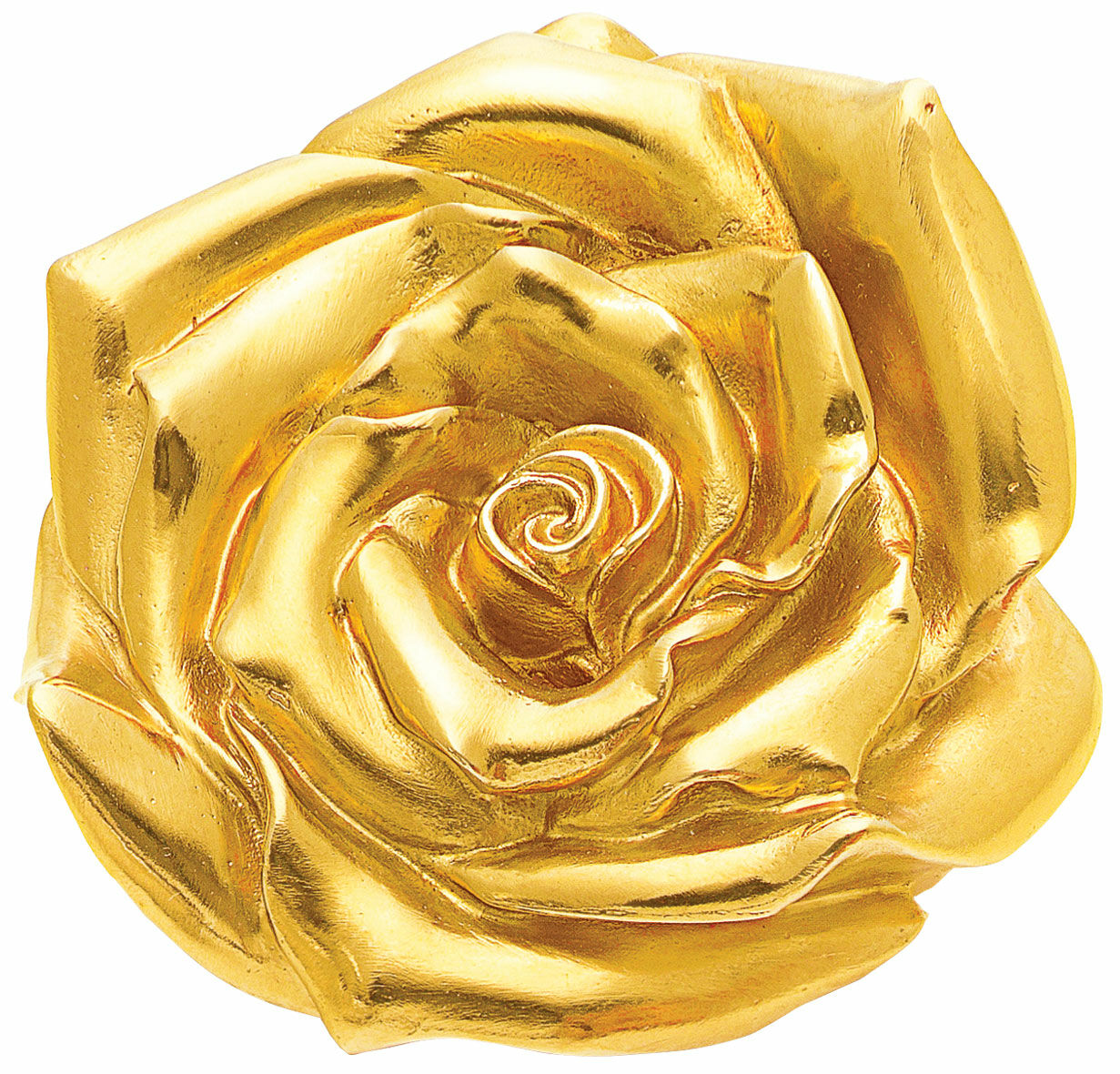 Sculpture "Rose" (2012), version plaquée or jaune von Ottmar Hörl