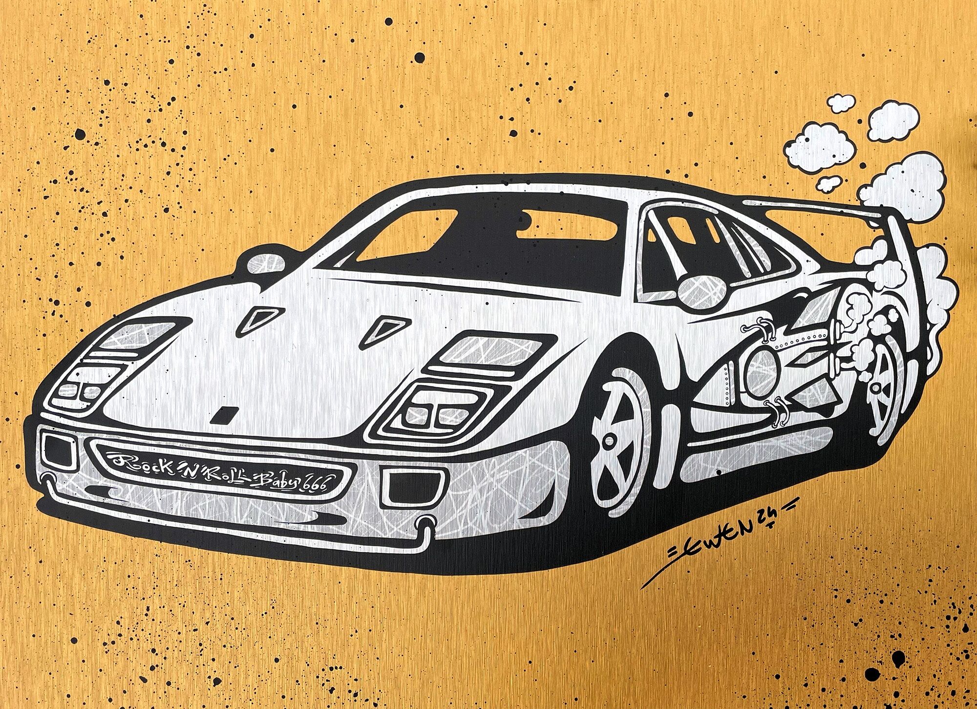 Billede "F40 Rocket Ride" (2024) af Ewen Gur