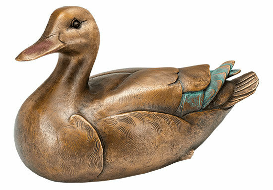 Garden sculpture "Mother Duck", bronze