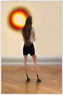 Tableau "Les dimanches au musée (28)" (2025), encadré