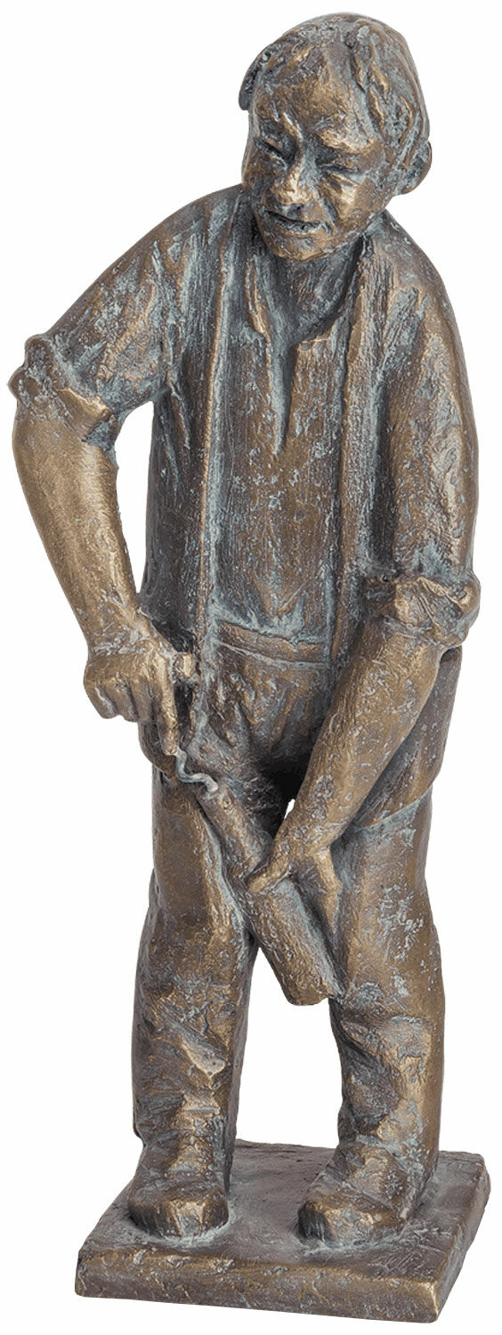 Skulptur "Proptrækker", bronze von Theophil Steinbrenner