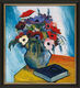 Tableau "Nature morte aux anémones et livre bleu" (1911), encadré de August Macke