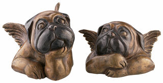 Sculpture set "Sistine Pugs", bronze version