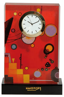 Table clock "Heavy Red" with gold decoration