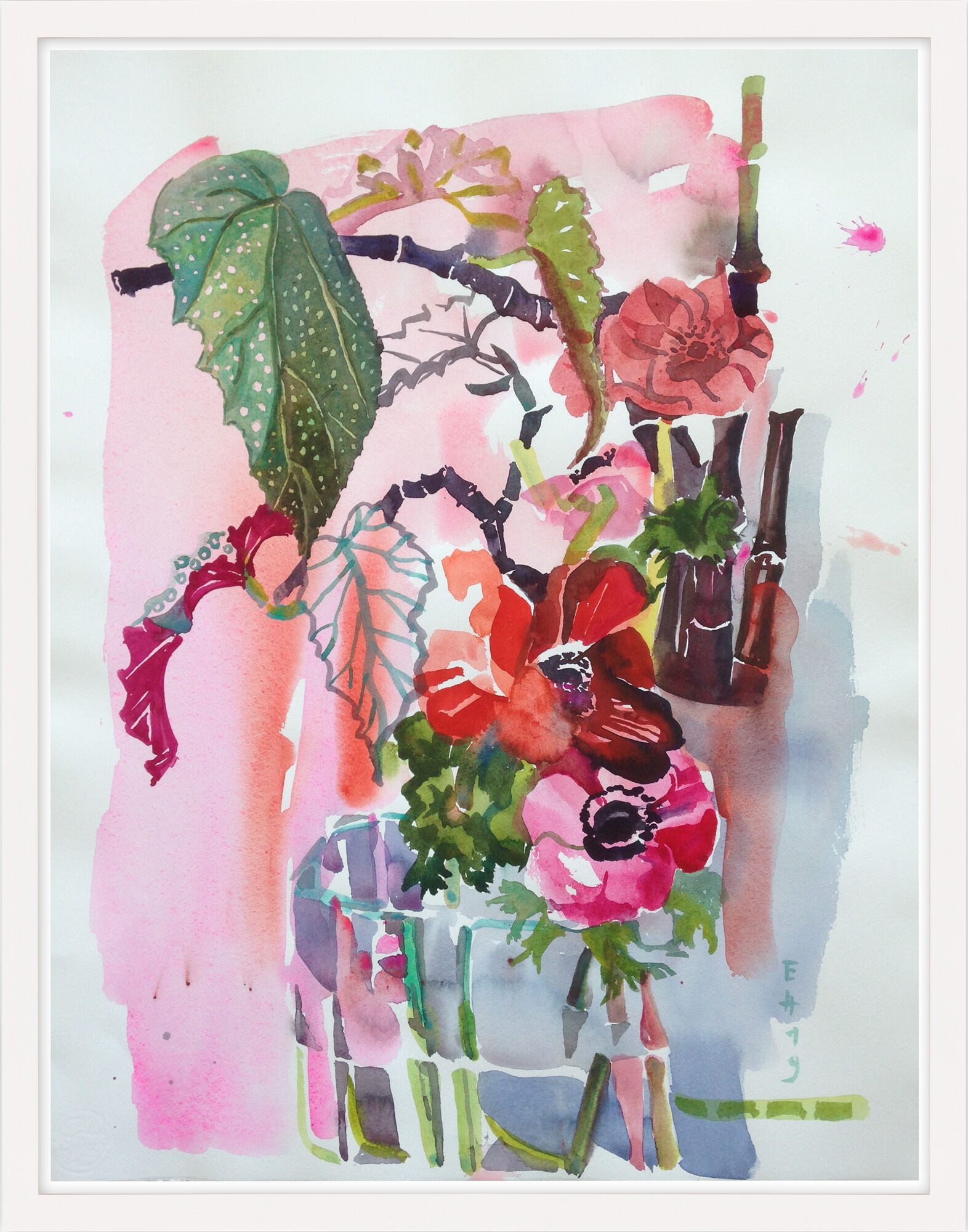 Beeld "Ranunculus Pink" (2019) (Uniek stuk) von Evelyn Höfs