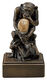 Skulptur "Affe mit Schädel" (1892-93), Version in Kunstbronze von Wolfgang Hugo Rheinhold